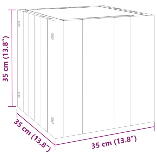 Odlingslåda 35x35x35 cm massivt akaciaträ - Bild 9