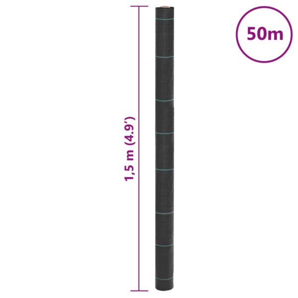 Ogräsmatta svart 1,5x50 m PP - Bild 8