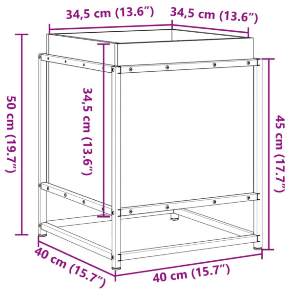 Odlingslåda 40x40x50 cm massiv furu - Bild 10