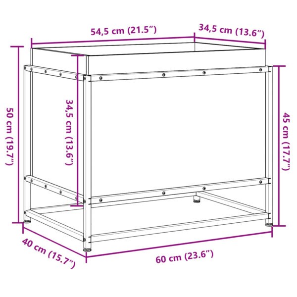 Odlingslådor vit 60x40x50 cm massiv furu - Bild 10