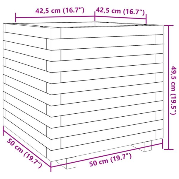 Odlingslåda 50x50x49,5 cm impregnerat furu - Bild 10