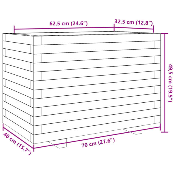 Odlingslåda 70x40x49,5 cm impregnerat furu - Bild 10