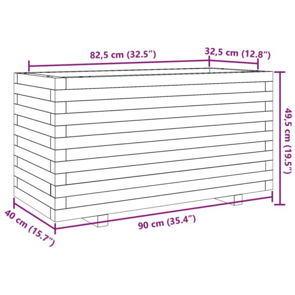 Odlingslåda 90x40x49,5 cm impregnerat furu - Bild 10