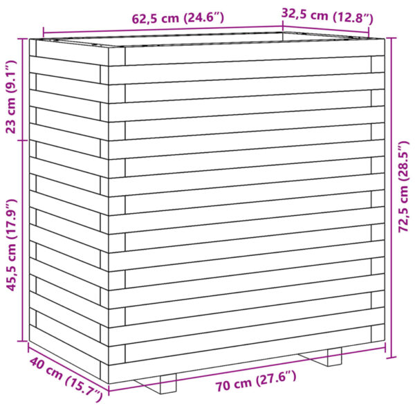 Odlingslåda 70x40x72,5 cm impregnerat furu - Bild 10