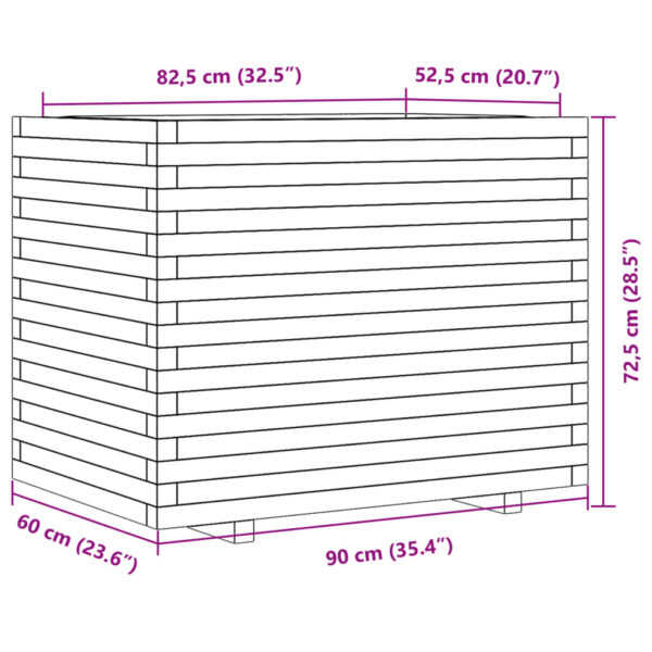 Odlingslåda 90x60x72,5 cm impregnerat furu - Bild 10